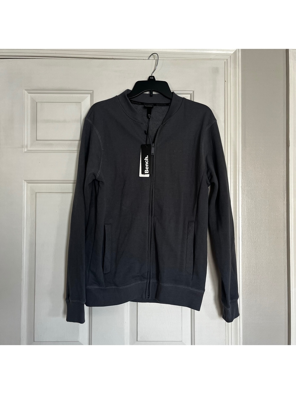 Bench Men's Steel Grey Zip-Up Sweatshirt Jacket, Size M